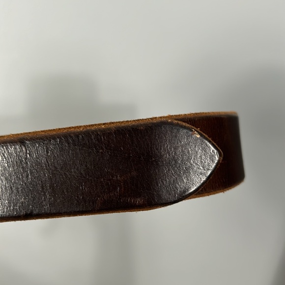 Banana Republic Women’s Italian Leather Brass Buckle Western Belt size 34 - Picture 14 of 16